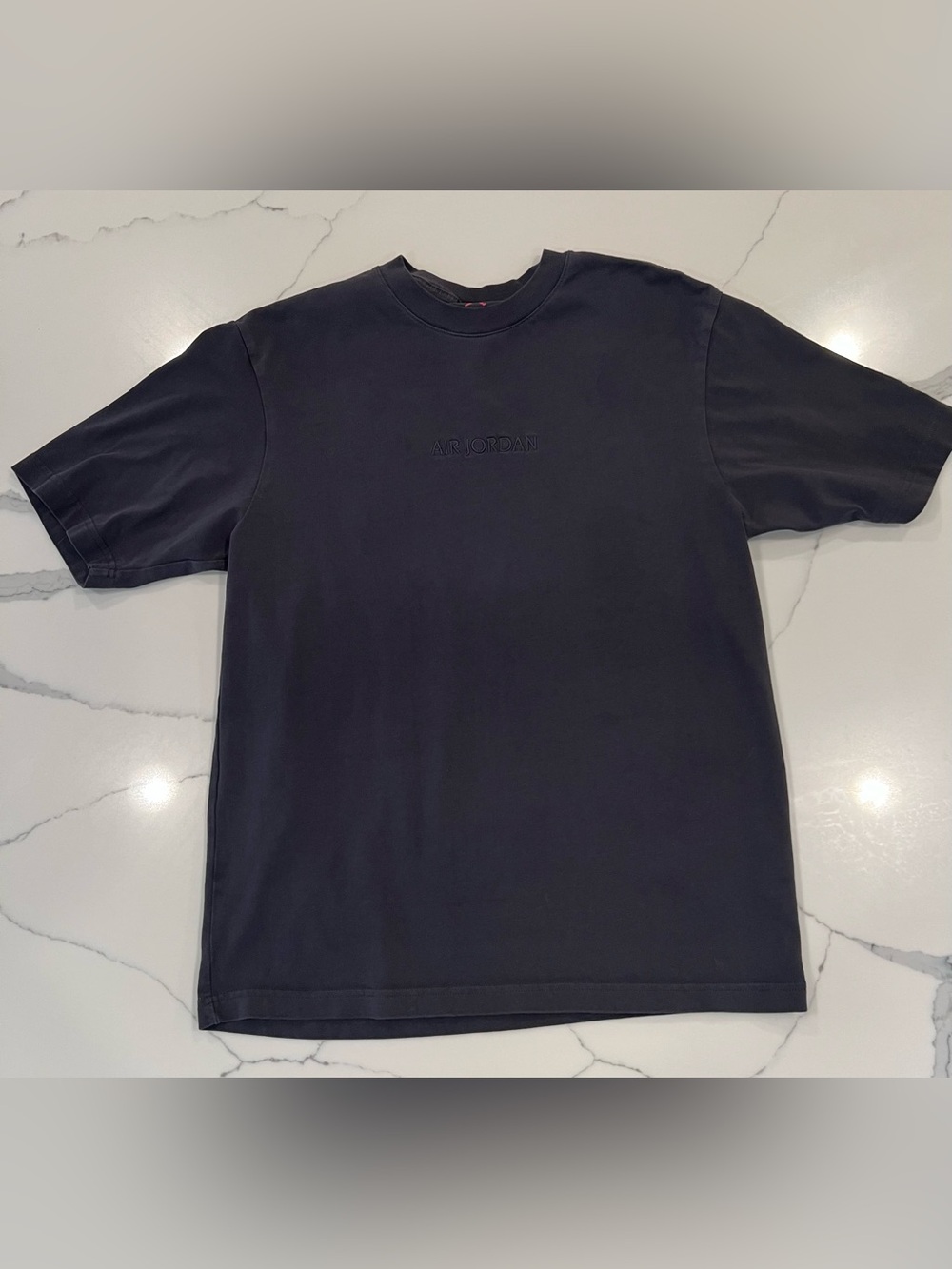 Jordan Black Embroidered Logo Short Sleeve Tee